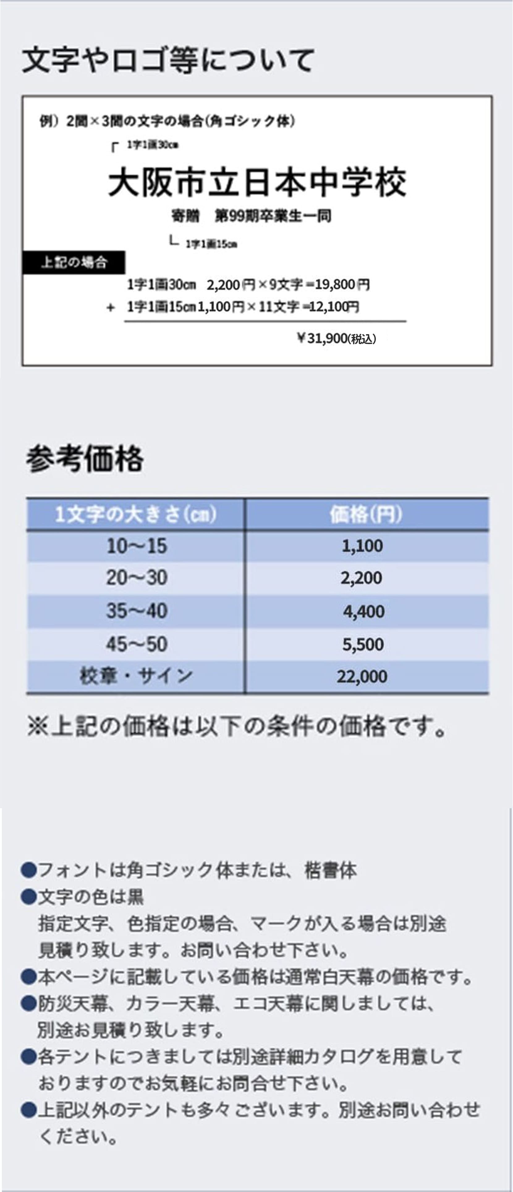 文字やロゴ等について